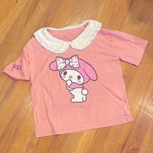 My melody collar shirt pink